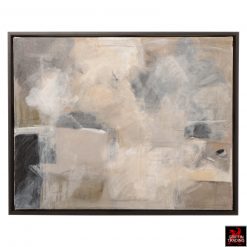 Black gray white abstract painting