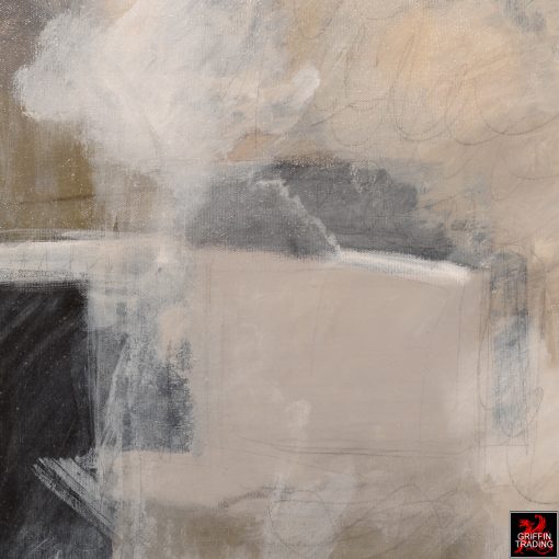 Black gray white abstract painting