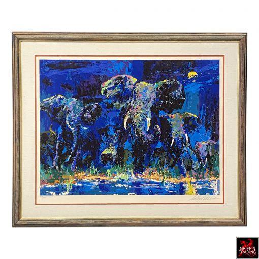 Elephant Nocturne signed original serigraph by LeRoy Neiman