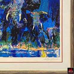 Elephant Nocturne signed original serigraph by LeRoy Neiman