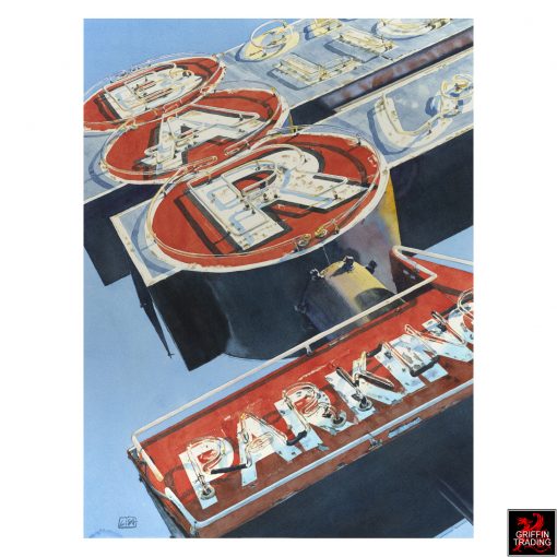 Lost Parking Opportunity, a neon Bar Sign painting by Lisa Tennant