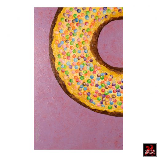 Sprinkles Donut Painting by Lori Maclean