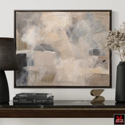 Black gray white abstract painting