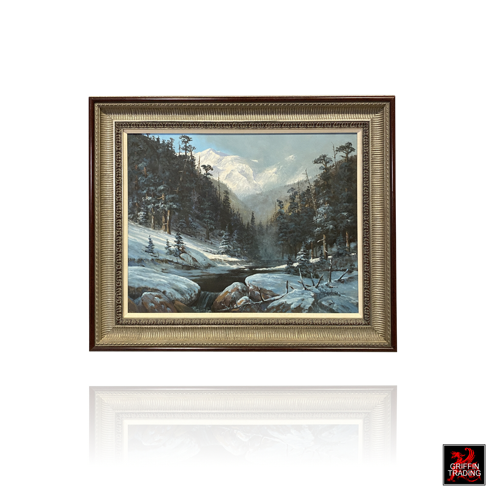 Colorado Winter Landscape painting by Texas artist Victor Armstrong.