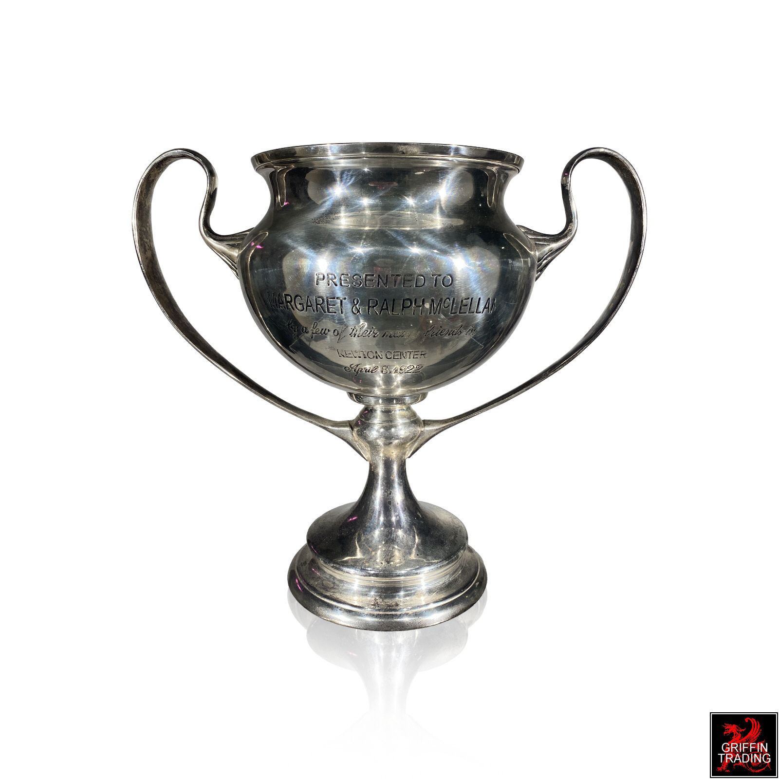 Silverplate 1922 Loving Cup Trophy