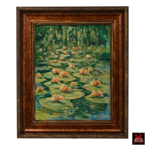 Bayou Evening Water Lily Painting by Hardy Martin