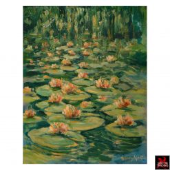 Bayou Evening Water Lily Painting by Hardy Martin