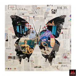 Haute Butterfly original collage artwork by Jim Hudek.