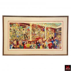 FX McRorys Whiskey Bar signed original serigraph by LeRoy Neiman