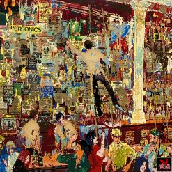 FX McRorys Whiskey Bar signed original serigraph by LeRoy Neiman