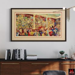 FX McRorys Whiskey Bar signed original serigraph by LeRoy Neiman