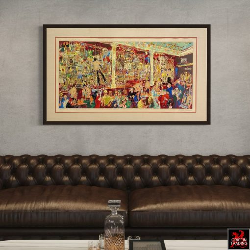 FX McRorys Whiskey Bar signed original serigraph by LeRoy Neiman