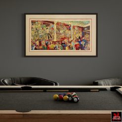 FX McRorys Whiskey Bar signed original serigraph by LeRoy Neiman