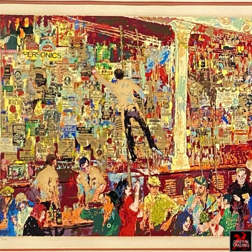 FX McRorys Whiskey Bar signed original serigraph by LeRoy Neiman