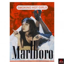 Smoking Hot Girls original mixed media artwork.