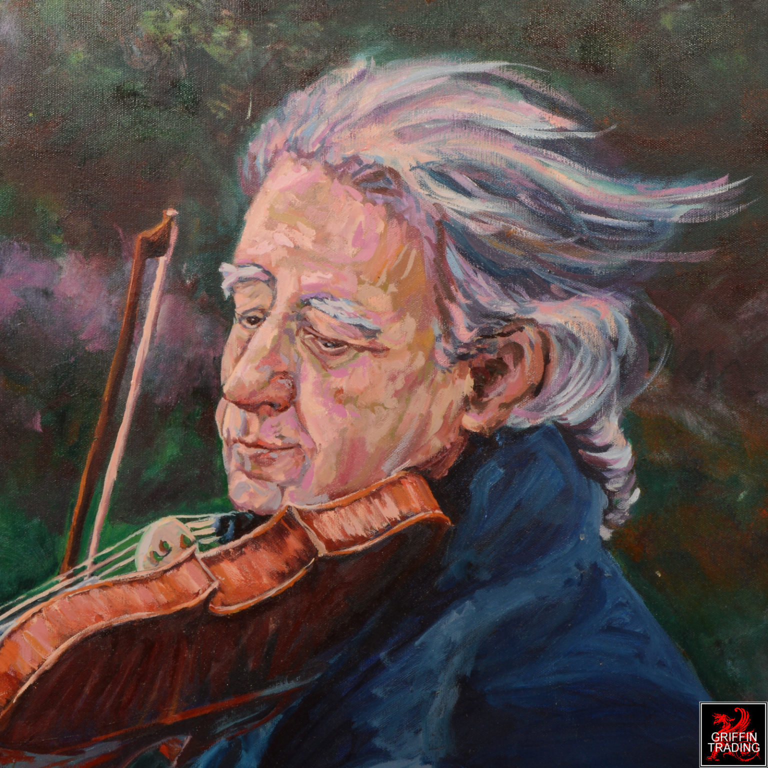 Matthew the Violinist Painting - For Sale at Griffin Trading